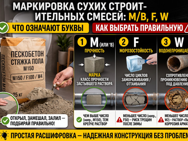 Что означают буквы M, F и W на мешке со смесью