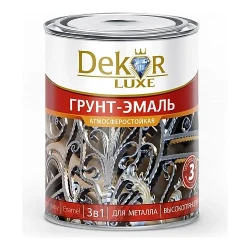 Грунт-эмаль DEKOR 3в1 красно-коричневая, 0,9 кг