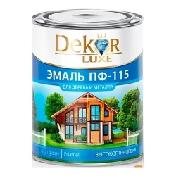 Краска-эмаль DEKOR ПФ-115 белая, 0,8 кг
