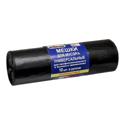 Мешок для мусора UNIBOB 60 мкм, 220 л (10 шт/рул) Мешок для мусора UNIBOB 60 мкм, 220 л (10 шт/рул)