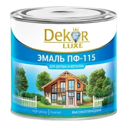 Краска-эмаль DEKOR ПФ-115 белая матовая, 1,8 кг