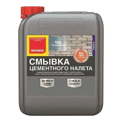 Очиститель Неомид 560 смывка цементного налета, 5 л Очиститель Неомид 560 смывка цементного налета, 5 л
