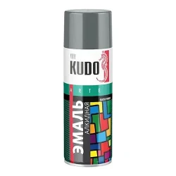 Краска KUDO аэрозольная темно-серая алкидная, 520 мл Краска KUDO аэрозольная темно-серая алкидная, 520 мл