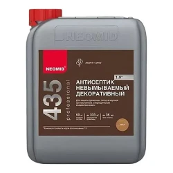 Антисептик Неомид 435 концентрат 1:9 декоротивный невымываемый орех, 5 л Антисептик Неомид 435 концентрат 1:9 декоротивный невымываемый орех, 5 л