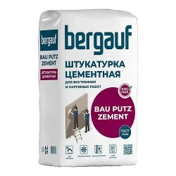 Штукатурка Бергауф Bau Putz Zement цементная, 25 кг Штукатурка Бергауф Bau Putz Zement цементная, 25 кг