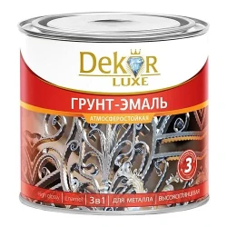 Грунт-эмаль DEKOR 3 в 1 красно-коричневая, 2,7 кг