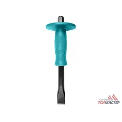 Зубило заостренное 250x16x4 мм обрезиненная рукоятка TOTAL