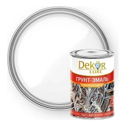 Грунт-эмаль DEKOR 3в1 белая, 0,9 кг
