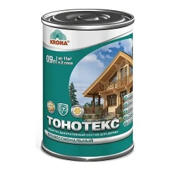 Защитно-декоративный состав для дерева Тонотекс KRONA махагон, 0,9 л Защитно-декоративный состав для дерева Тонотекс KRONA махагон, 0,9 л