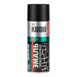 Краска KUDO аэрозольная чёрная матовая, 520 мл Краска KUDO аэрозольная чёрная матовая, 520 мл