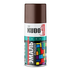 Краска KUDO аэрозольная коричневая алкидная, 520 мл Краска KUDO аэрозольная коричневая алкидная, 520 мл