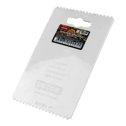 Шпатель DECOR для клея 4-сторонний зубчатый а1/а2/в1/в2, 135х90 мм