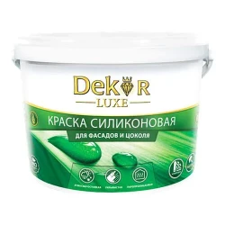 Краска DEKOR ВД-АК-111 фасадная силиконовая, 3 кг Краска DEKOR ВД-АК-111 фасадная силиконовая, 3 кг