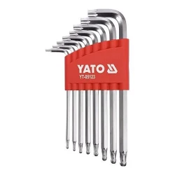 Ключи шестигранные YATO TORX (звезда) (T10;T15;T20;T25;T27; T30;T40;T45;T50) (9шт)двустороние Ключи шестигранные YATO TORX (звезда) (T10;T15;T20;T25;T27; T30;T40;T45;T50) (9шт)двустороние