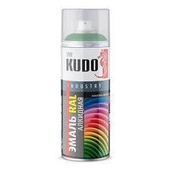 Краска KUDO аэрозольная зелёная мята алкидная глянцевая, 520 мл Краска KUDO аэрозольная зелёная мята алкидная глянцевая, 520 мл