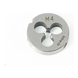 Плашка Bohrer круглая М4,0 х 0,7 мм метрическая (сталь 9ХС) (1 шт в пластиковой упаковке) Плашка Bohrer круглая М4,0 х 0,7 мм метрическая (сталь 9ХС) (1 шт в пластиковой упаковке)
