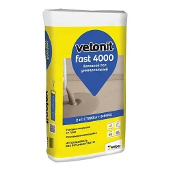 Наливной пол Vetonit Fast 4000 универсальный, 20 кг Наливной пол Vetonit Fast 4000 универсальный, 20 кг