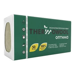 Утеплитель Изомин ThermoWool Оптима-50 1200*600*100 мм 2.88м2 0.288 м3 минвата (базальт)