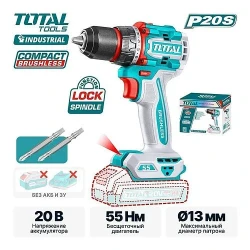 Аккумуляторная дрель-шуруповерт TOTAL (20В) TDLI205581 Аккумуляторная дрель-шуруповерт TOTAL (20В) TDLI205581
